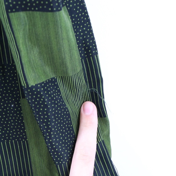 90s Streetwear Plaid Patchwork Button Shirt - Picture 8 of 8